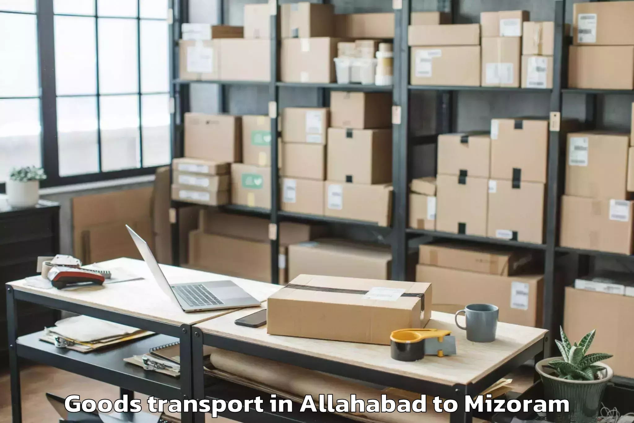 Book Allahabad to Lunglei Goods Transport Online